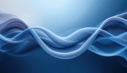 Naklejka premium Dynamic blue wave motion illustration digital art abstract background creative environment aesthetic viewpoint fluid concept for visual appeal