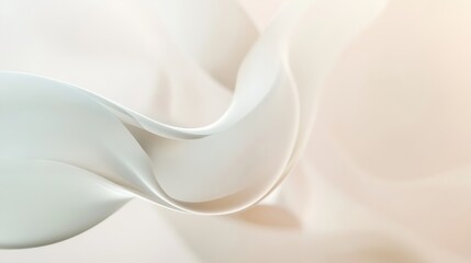 white beige pearl abstract, calming visualization of IVF treatment with soft, flowing shapes, set against a minimal background with ample room for text