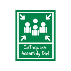 earthquake disaster shaking building and warning concept