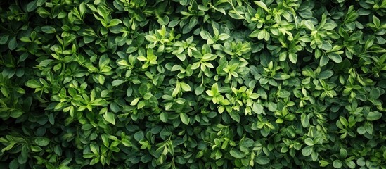 Lush green hedge, outdoor, sunlight, texture
