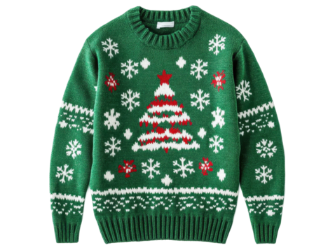 Isolated Christmas Knitted Sweater