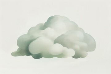 Cloud illustration background white.