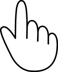 Obraz premium Index finger line icon, hand cursor click, EPS10. Vector illustration