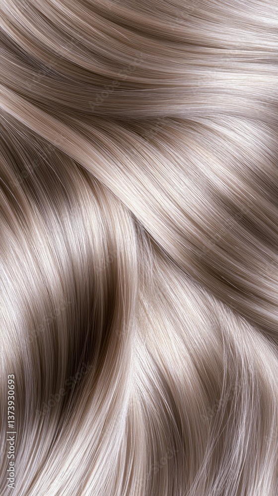 Poster close-up view features flowing waves with a mix of brown and silver, highlighting a shiny metallic s