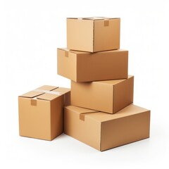 Cardboard Boxes box carton white background.