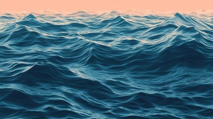 Obraz premium Calm Ocean Waves at Sunrise with Soft Light and Gentle Ripples