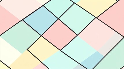 Abstract Colorful Geometric Pattern with Squares and Rectangles
