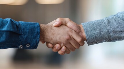 Client and contractor handshake in modern office setting business agreement professional environment