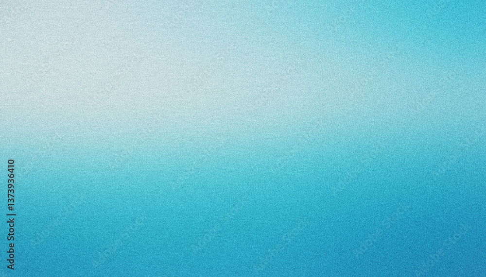 Poster grainy gradient background fading from soft turquoise into light sky blue, calm and refreshing abstr