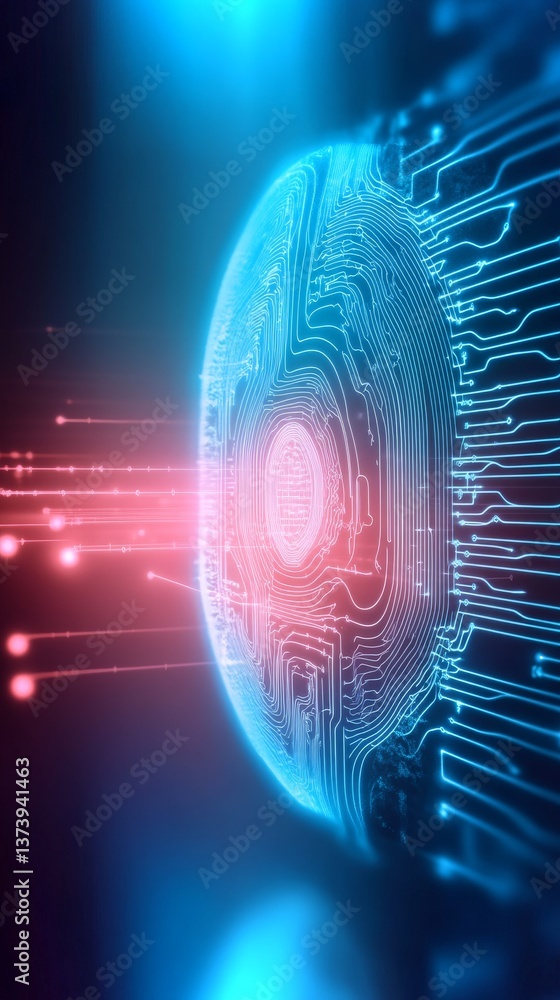 Poster vivid futuristic visual of consciousness with advanced neural networks and implants