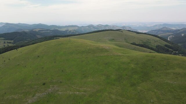 Amazing Aerial Summer Landscape of Kobilini steni (Mare's Walls) at Balkan Mountains, Bulgaria