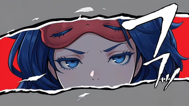 Sleepy anime girl like from manga, anime wallpaper