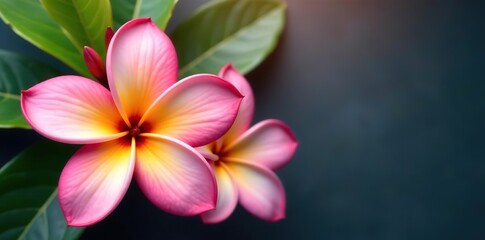 Beautiful plumeria, frangipani flowers with delicate petals and vibrant colors,  flowers,  white background