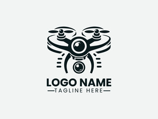 Obraz premium Drone Vector Logo Design, Aerial Drone Logo, Modern Drone Logo