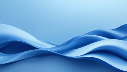 Fototapeta premium Blue wave design with smooth lines and light flow