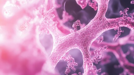 health abstract background with intricate lung alveoli,