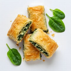 Spinach and Cheese Puff Pastry Rolls
