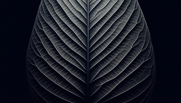 Bamboo Leaf Vein Parallelism Close shot of a bamboo leaf highlig