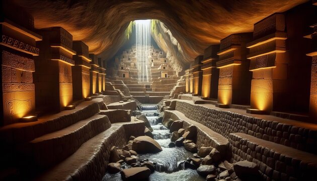 Chav&iacute;n de Hu&aacute;ntar Peru The sound of water flowing through the