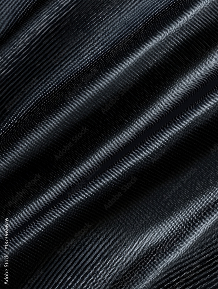 Poster close-up of a black fabric with a diagonal pattern. the fabric appears to be made of a shiny, textur