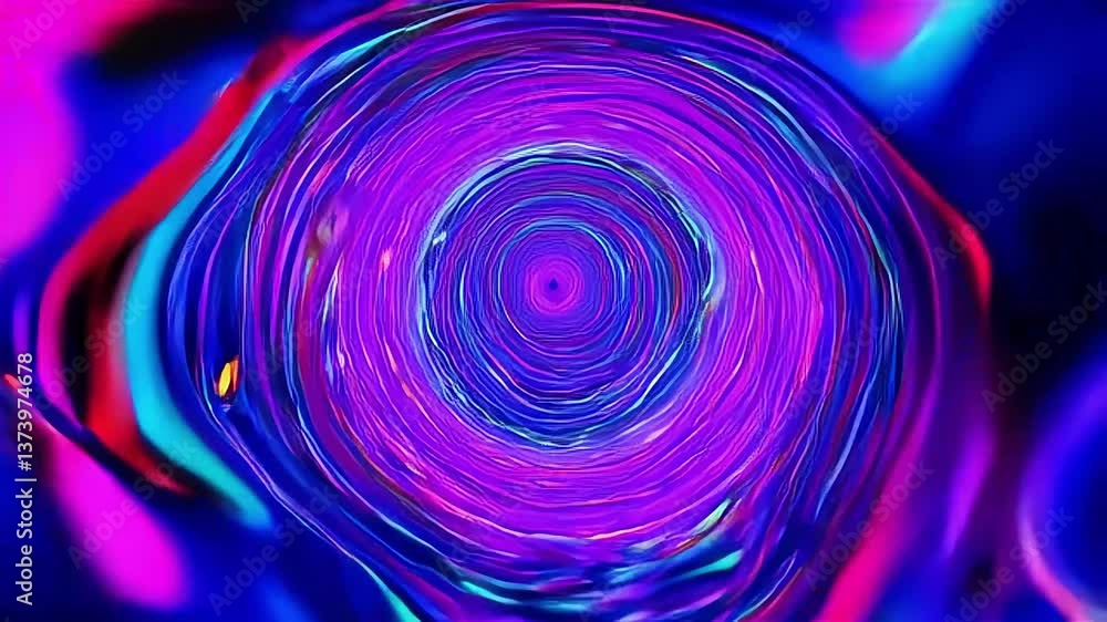 Poster spinning colorful abstract vortex with flowing liquid motion graphics