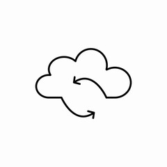 Cloud sync icon vector sign