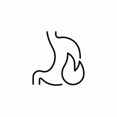 stomach burn icon sign vector