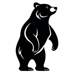 A bear-standing-on-hind-legs-silhouette-vector.