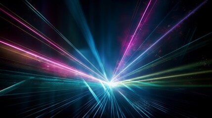 Abstract light rays in vibrant colors