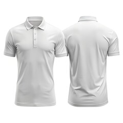 White polo shirt mock up isolated on a white background
