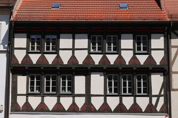 Blick in die Altstadt von Sangerhausen in Sachsen-Anhalt	