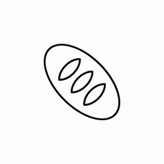 bread loaf icon sign vector