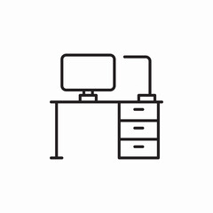 desktop office icon sign vector
