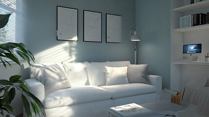 Cozy Modern Living Room  suitable for marketing material