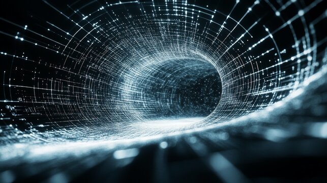 Digital Network Tunnel  suitable for editorial use