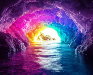 Fototapeta premium sunset crystal colors,