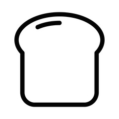 Slice of bread vector illustration icon. Editable stroke.