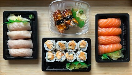 sushi, a typical Japanese food