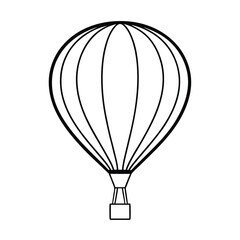 Obraz premium Colorful hot air balloon vector illustration depicting fun adventure flight in the sky