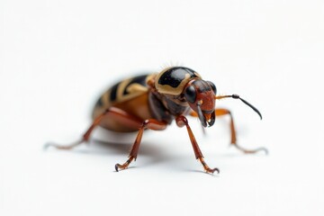 Close-up of a single insect on plain white background, bug, small