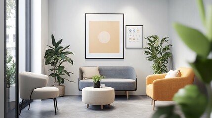 Modern Waiting Area   Inviting Ambiance suitable for marketing material