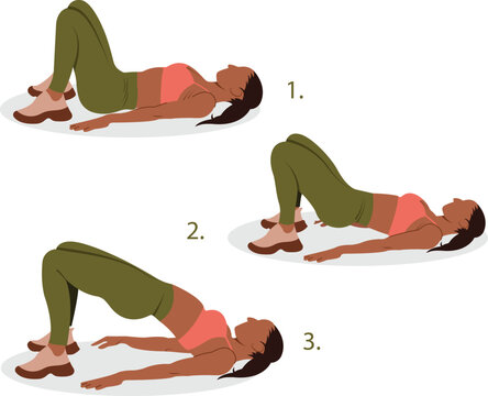 Woman performing glute bridge exercise