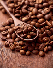 Coffee beans isolated , Generated image