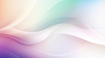 Soft waves of pastel colors create a serene background.
