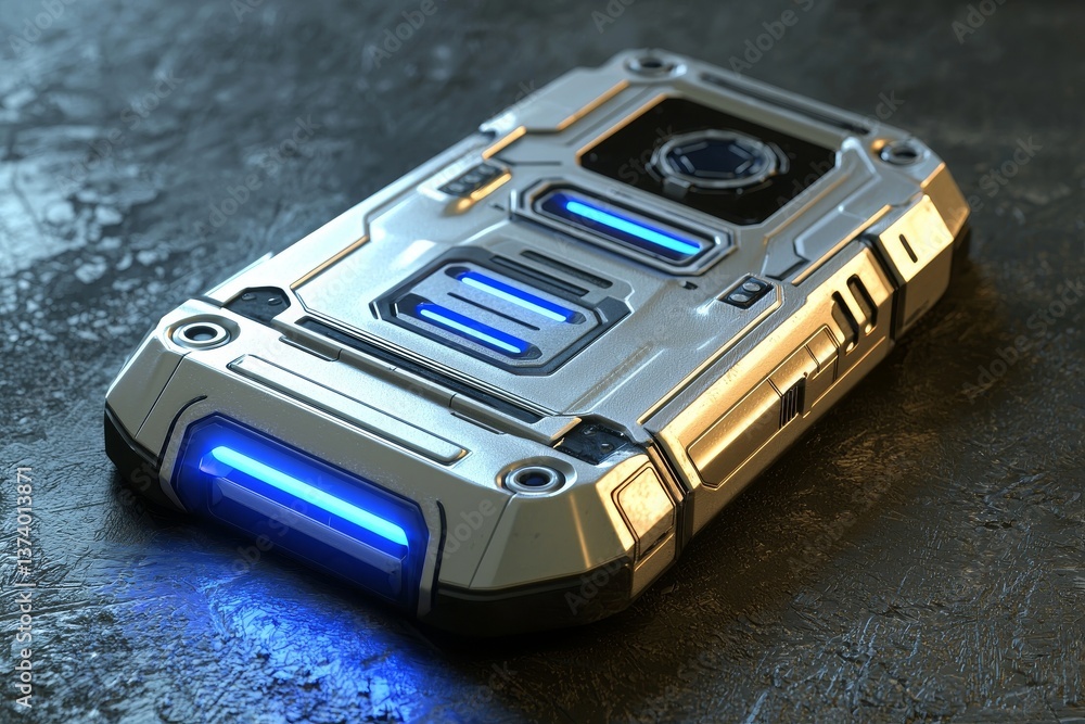 Poster a smartphone of the future developed using stock that generates