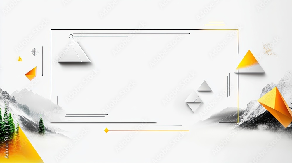 Aufkleber a clean and minimalist line border with sharp edges and smooth transitions, perfect for framing impo