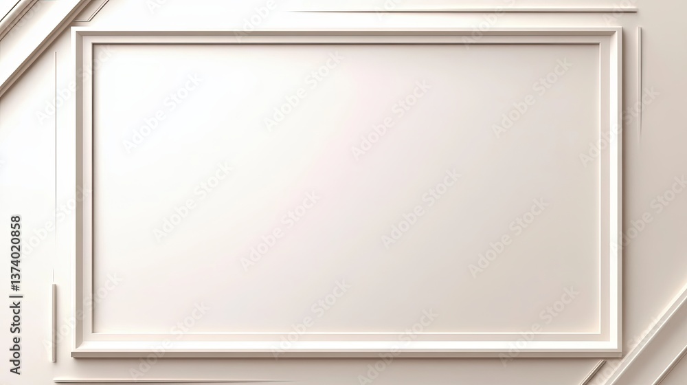 Poster a simple and elegant border with soft, rounded corners and a thin line, ideal for presentations, cer