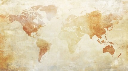 Vintage World Map Background Texture (1)