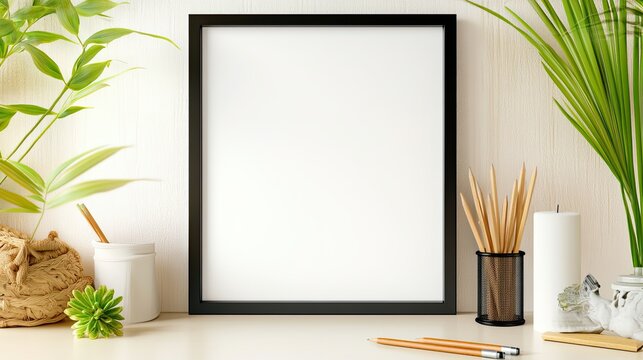 Classic black frame border with thin lines and subtle details, great for professional presentations, resumes, or portfolio layouts.