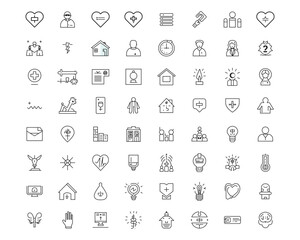 Minimalist Line Icons for Business, Healthcare, Medical and Innovation.